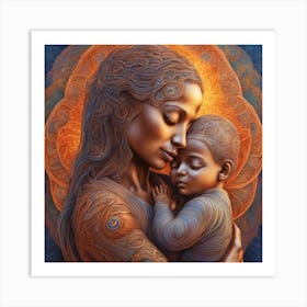 Mother And Child 7 Art Print