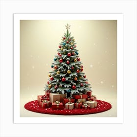 Flux Dev A Majestic Snowcovered Christmas Tree Stands Tall Its 1 Art Print