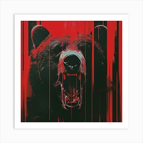 Bear In Red Art Print