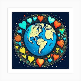 Earth World Space Art Print