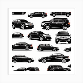 Car Silhouettes Art Print