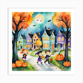 Halloween Kids Art Print