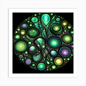 Psychedelic Circles Art Print