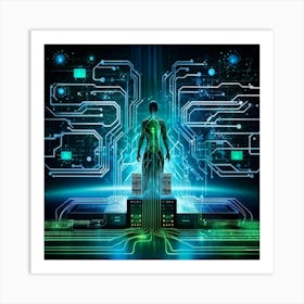 Abstract Concept Of Innovation Embodied By A Digital Illustration Of An Isolated Learning Machine Su (2) 2 Art Print