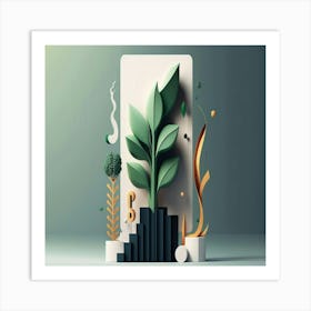 3d Illustration Of A Plant Art Print