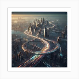 Futuristic Cityscape 10 Art Print