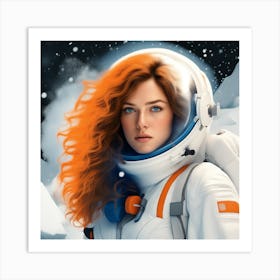 Woman In Space 3 Art Print