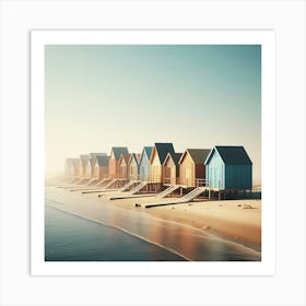 Beach Huts 3 Art Print