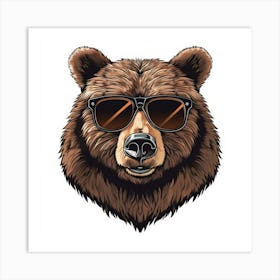 Bear In Sunglasses Art Print