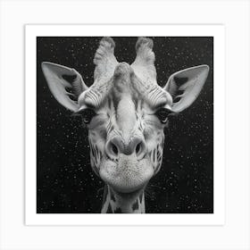 Giraffe Face Art Print