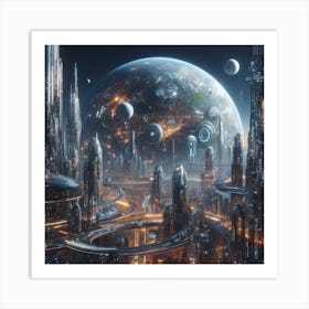 Futuristic City 9 Art Print