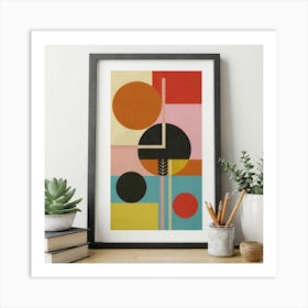 Bauhaus Print Mid Century Modern Retro Art Pri(2) Art Print