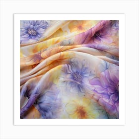 Purple And Yellow Flowers Art Print