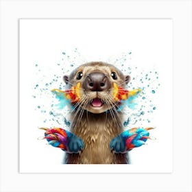 Otter Painting Art Print