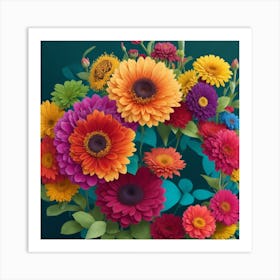 Gerbera Daisies 1 Art Print