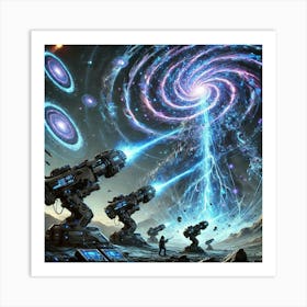 Cosmic Warden Amplifying Celestia Gravitational Abilities Art Print