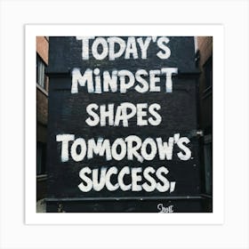 Today'S Mindset Shapes Tomorrow'S Success Art Print