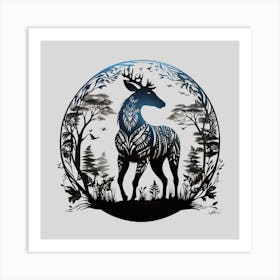 Deer In The Forest Art Print