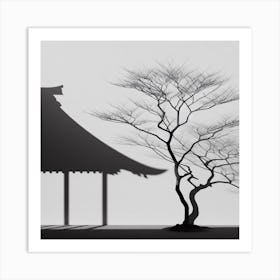 Shadow Of A Tree Art Print