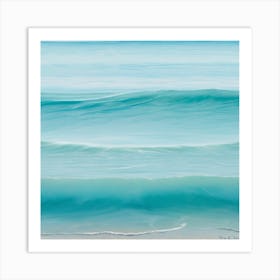 Turquoise Waves At The Beach Art Print