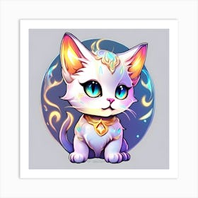 Kitten With Blue Eyes Art Print