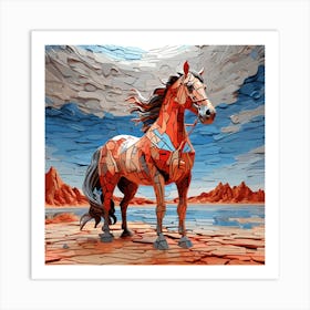 Horse In The Desert 1 Art Print