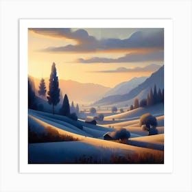 Landscape Painting 144 Art Print