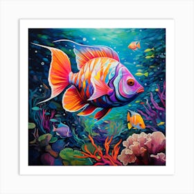 Colorful Fish Painting Art Print