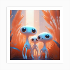 Aliens In Space Art Print