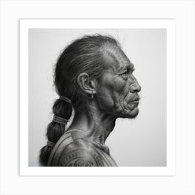 Portrait Of A Native Man Art Print