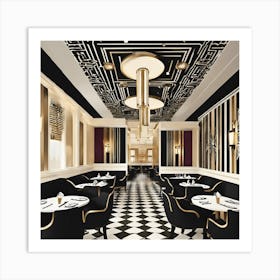 Deco Restaurant Art Print