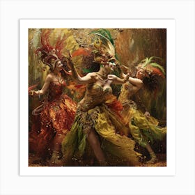 Carnival Dancers 2 Art Print