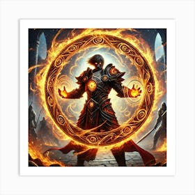 Ronan Ashheart Elemental Shield Art Print