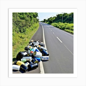 Garbage On The Road 14 Art Print