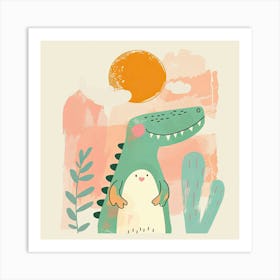 Charming Illustration Alligator 3 Art Print