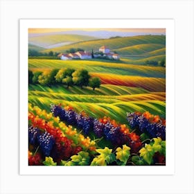 Vineyards In Tuscany 5 Art Print