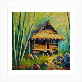 Hut In The Forest 1 Art Print