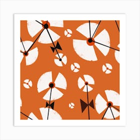 Wild Dandelion Orange Art Print