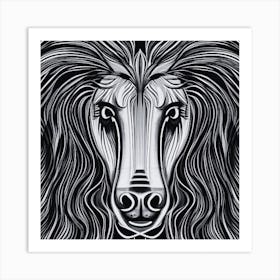 Lion Head 1 Art Print