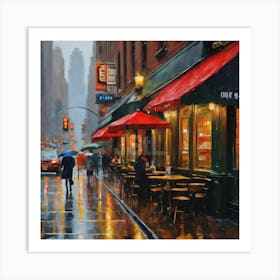 Rainy Day In New York City Art Print