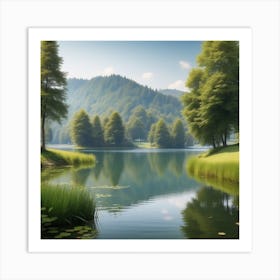 Lake In The Forest 5 Art Print