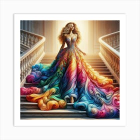 Rainbow Dress Art Print