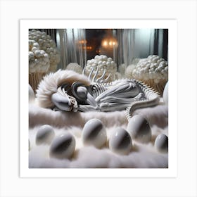 Alien Sleeping 35 Art Print