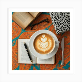 Coffee And Book 14 Art Print