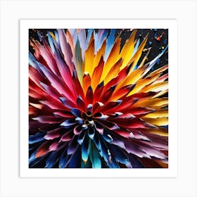 Abstract Flower Painting 4 Art Print