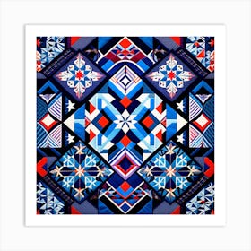 Abstract Geometric Pattern Art Print