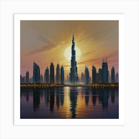 Dubai Skyline 1 Art Print