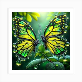 Butterflies In The Rain Art Print