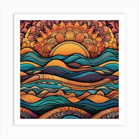 Abstract Seascape Art Print
