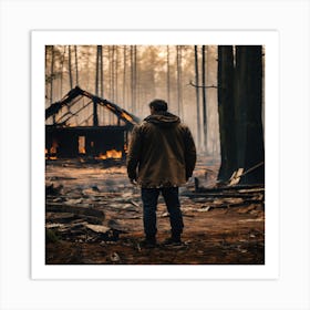 Man Standing In The Forest Poster